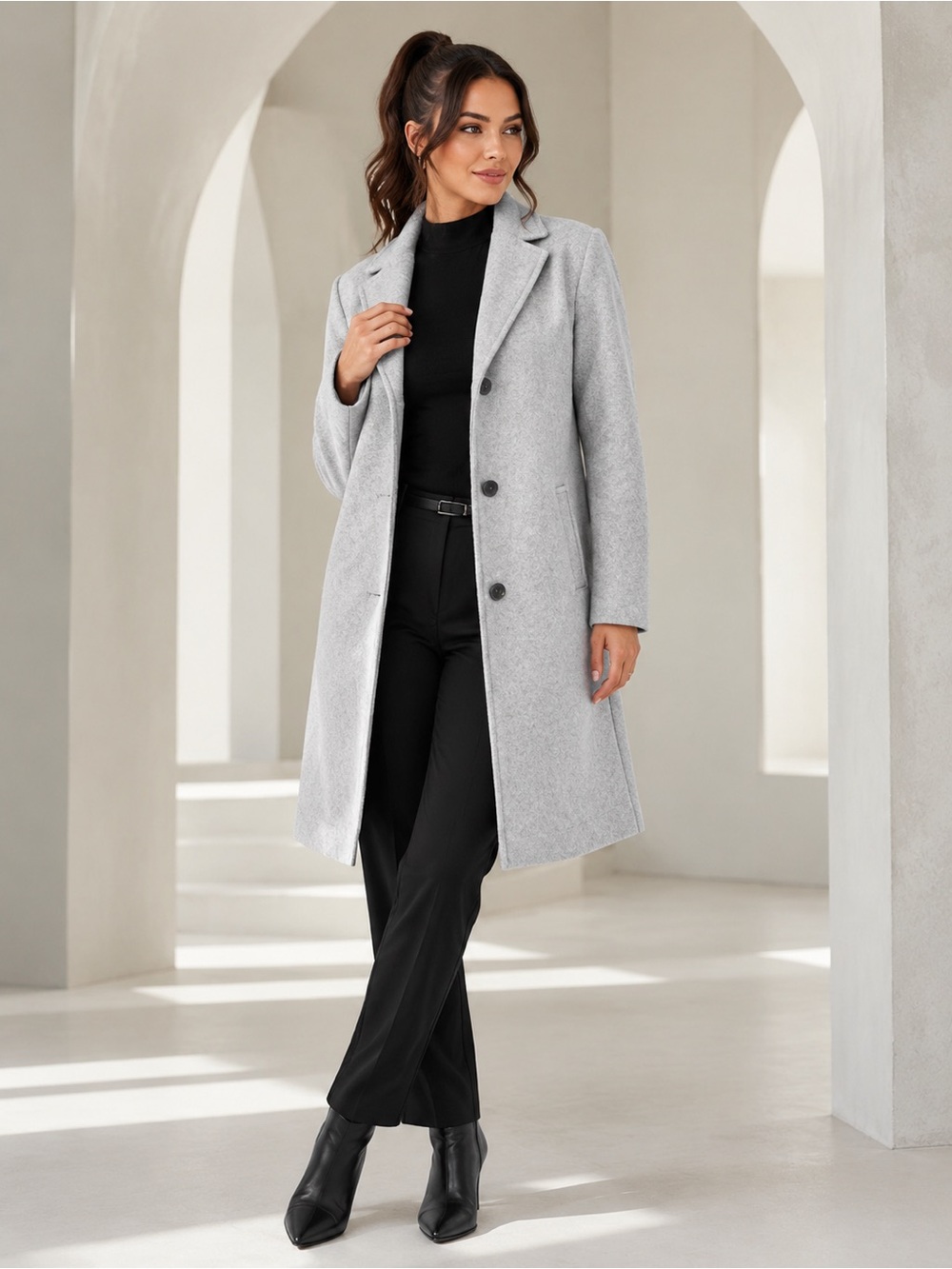 Old Navy Heather Gray Relaxed Car Coat